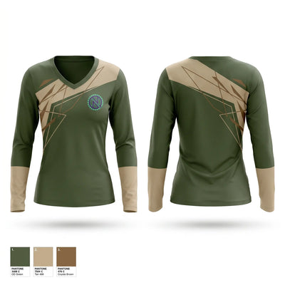 NQ22 52465146 Women's Long Sleeve V-neck Shirt - 1