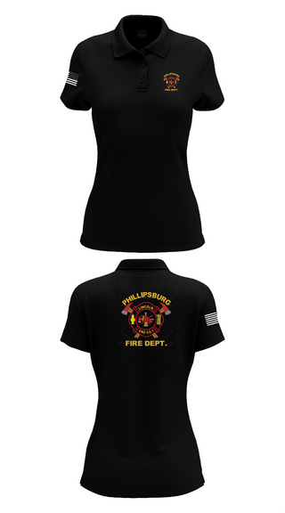 Womens Short Sleeve Performance Polo, PHILLIPSBURG FIRE DEPARTMENT, , Teamtime, Team time, sublimation, custom sports apparel, team uniforms, spirit wear, spiritwear, sports uniforms, custom shirts, team store, custom team store, fundraiser sports, apparel fundraiser