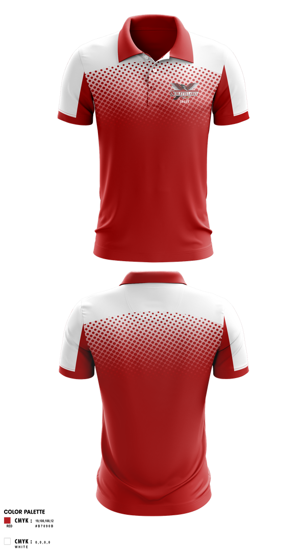 Short Sleeve Performance Polo, Sublette Middle School Cheer, Cheer, Teamtime, Team time, sublimation, custom sports apparel, team uniforms, spirit wear, spiritwear, sports uniforms, custom shirts, team store, custom team store, fundraiser sports, apparel fundraiser