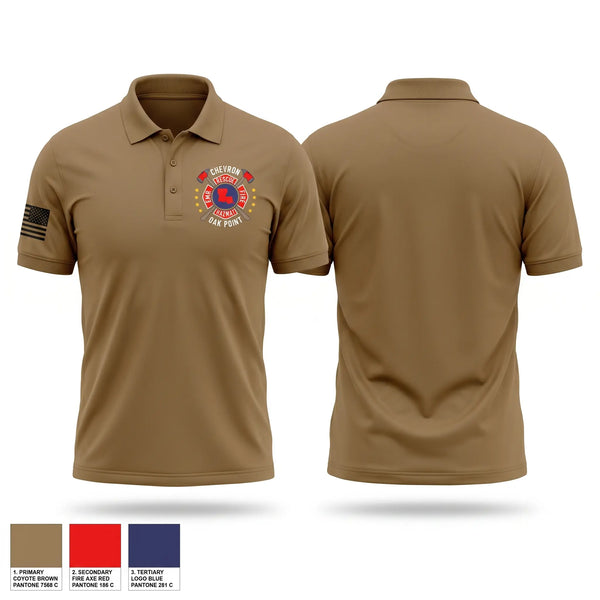 Short Sleeve Performance Polo, Oak Point ERT, Fire Department, Teamtime, Team time, sublimation, custom sports apparel, team uniforms, spirit wear, spiritwear, sports uniforms, custom shirts, team store, custom team store, fundraiser sports, apparel fundraiser