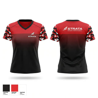 Womens Short Sleeve Vneck Shirt, Strata Soccer Performance, Men's Soccer, Teamtime, Team time, sublimation, custom sports apparel, team uniforms, spirit wear, spiritwear, sports uniforms, custom shirts, team store, custom team store, fundraiser sports, apparel fundraiser