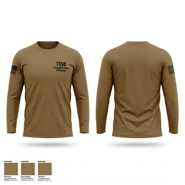 Long Sleeve Performance Shirt, 1158 Transportation Company, Army, Teamtime, Team time, sublimation, custom sports apparel, team uniforms, spirit wear, spiritwear, sports uniforms, custom shirts, team store, custom team store, fundraiser sports, apparel fundraiser