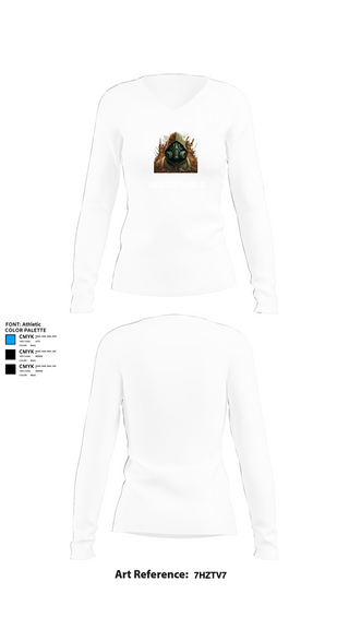 Womens Long Sleeve Vneck Shirt, Outcast World, , Teamtime, Team time, sublimation, custom sports apparel, team uniforms, spirit wear, spiritwear, sports uniforms, custom shirts, team store, custom team store, fundraiser sports, apparel fundraiser