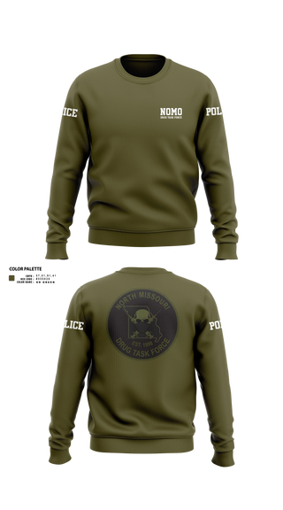 Crew Neck Sweatshirt, North Missouri Drug Task Force, Police, Teamtime, Team time, sublimation, custom sports apparel, team uniforms, spirit wear, spiritwear, sports uniforms, custom shirts, team store, custom team store, fundraiser sports, apparel fundraiser