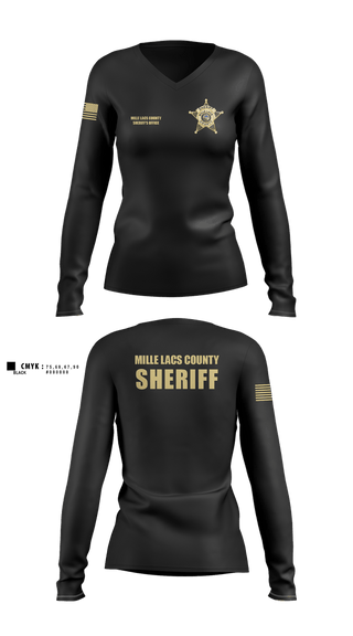 Womens Long Sleeve Vneck Shirt, , Police, Teamtime, Team time, sublimation, custom sports apparel, team uniforms, spirit wear, spiritwear, sports uniforms, custom shirts, team store, custom team store, fundraiser sports, apparel fundraiser