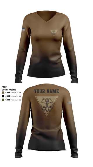 Women's Long Sleeve Vneck Shirt, Ghost Frogs, Golf, Teamtime, Team time, sublimation, custom sports apparel, team uniforms, spirit wear, spiritwear, sports uniforms, custom shirts, team store, custom team store, fundraiser sports, apparel fundraiser