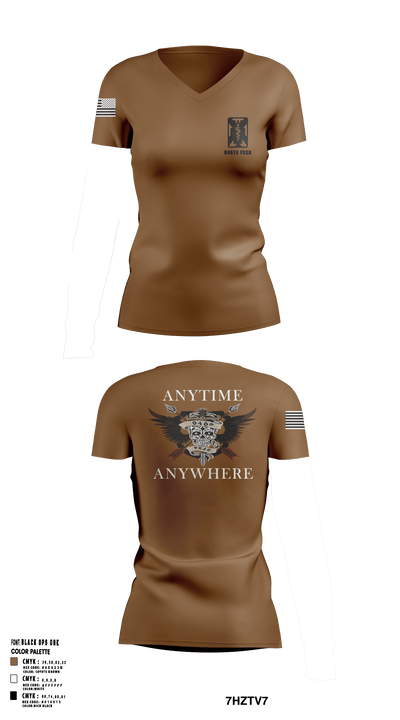 946th FRSD 74920999 Women's Short Sleeve V-neck Shirt - 35
