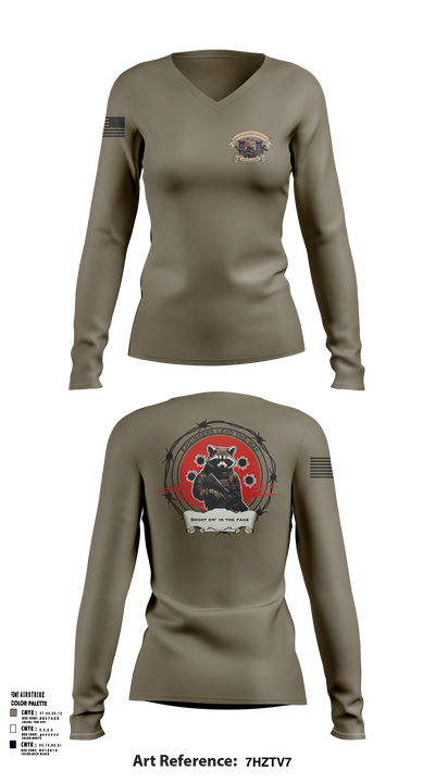 441st Engineer Company 97843489 Women's Long Sleeve V-neck Shirt - 106