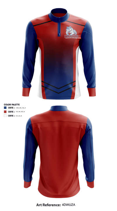 Tougaloo College Volleyball 94126568 Quarter Zip Jacket - 40