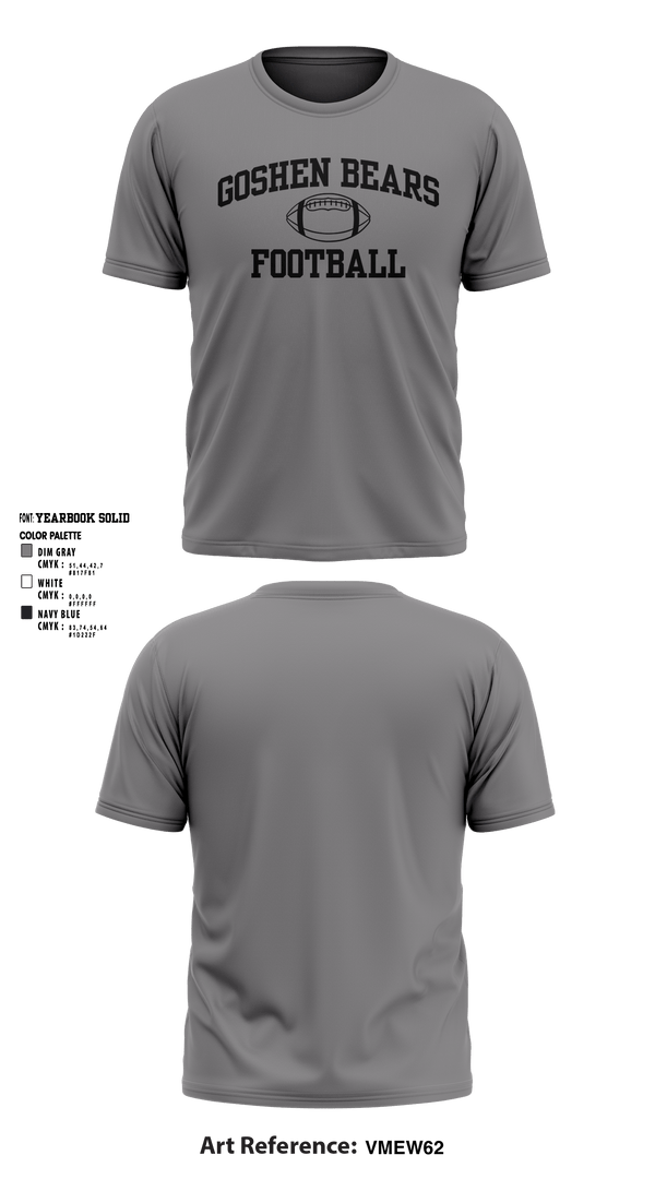 Short Sleeve Performance Shirt, Goshen Bears, Football, Teamtime, Team time, sublimation, custom sports apparel, team uniforms, spirit wear, spiritwear, sports uniforms, custom shirts, team store, custom team store, fundraiser sports, apparel fundraiser