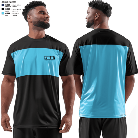 Short Sleeve Performance Shirt, Waianae, Men's Basketball, Teamtime, Team time, sublimation, custom sports apparel, team uniforms, spirit wear, spiritwear, sports uniforms, custom shirts, team store, custom team store, fundraiser sports, apparel fundraiser