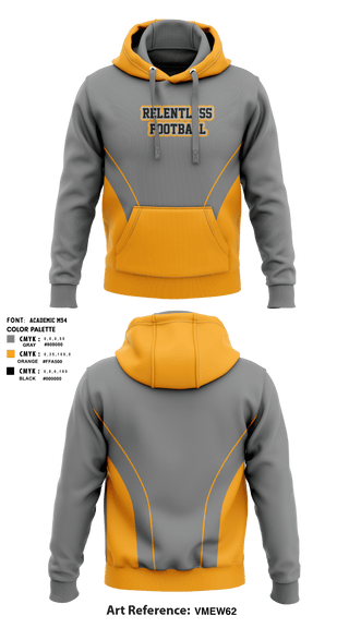 Hoodie, Relentless, Football, Teamtime, Team time, sublimation, custom sports apparel, team uniforms, spirit wear, spiritwear, sports uniforms, custom shirts, team store, custom team store, fundraiser sports, apparel fundraiser