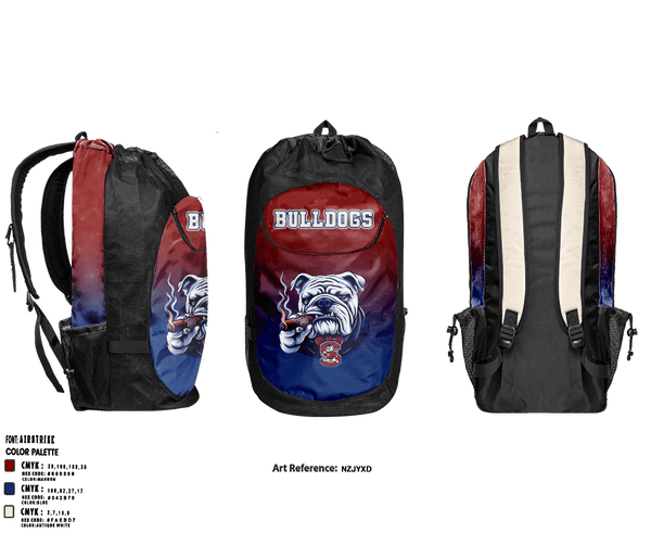 Gear Bag, Bulldogs, Men's Basketball, Teamtime, Team time, sublimation, custom sports apparel, team uniforms, spirit wear, spiritwear, sports uniforms, custom shirts, team store, custom team store, fundraiser sports, apparel fundraiser