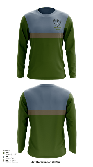 Long Sleeve Performance Shirt, Bad Newz Bearz, E-Sports, Teamtime, Team time, sublimation, custom sports apparel, team uniforms, spirit wear, spiritwear, sports uniforms, custom shirts, team store, custom team store, fundraiser sports, apparel fundraiser