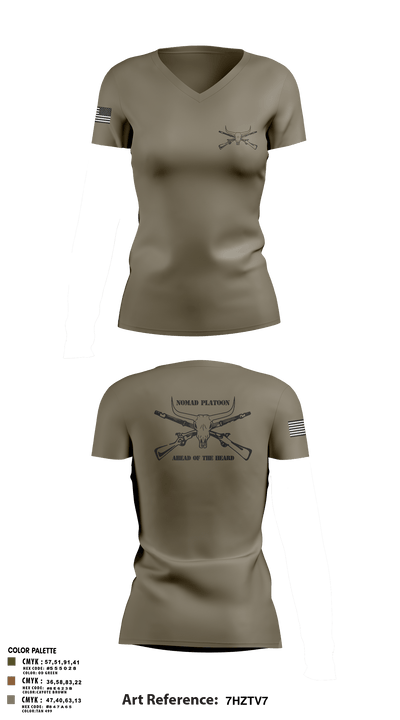 Nomad Platoon 19396674 Women's Short Sleeve V-neck Shirt - 6