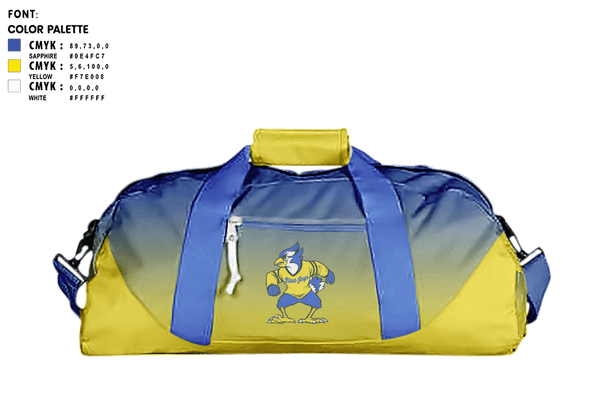 Duffle Bag, Jewell High School, Spirit Store, Teamtime, Team time, sublimation, custom sports apparel, team uniforms, spirit wear, spiritwear, sports uniforms, custom shirts, team store, custom team store, fundraiser sports, apparel fundraiser
