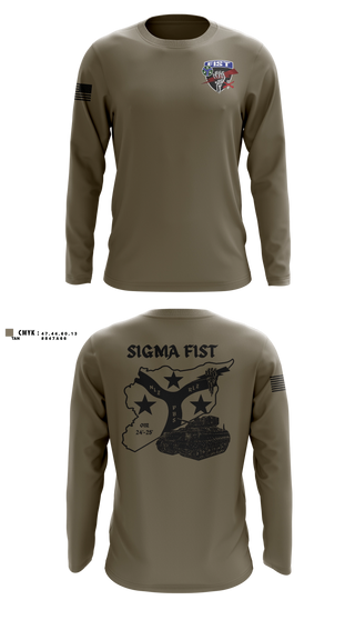 Long Sleeve Performance Shirt, 1/115th FA HHB DET 1, Army, Teamtime, Team time, sublimation, custom sports apparel, team uniforms, spirit wear, spiritwear, sports uniforms, custom shirts, team store, custom team store, fundraiser sports, apparel fundraiser