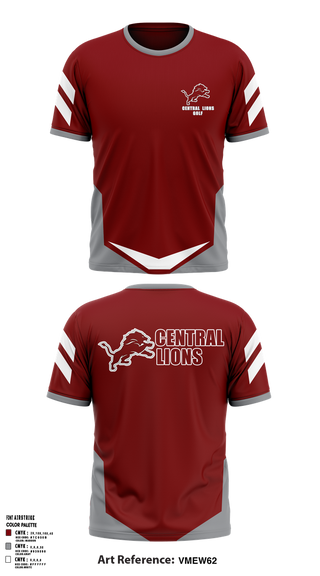 Short Sleeve Performance Shirt, Central  Lions, Golf, Teamtime, Team time, sublimation, custom sports apparel, team uniforms, spirit wear, spiritwear, sports uniforms, custom shirts, team store, custom team store, fundraiser sports, apparel fundraiser