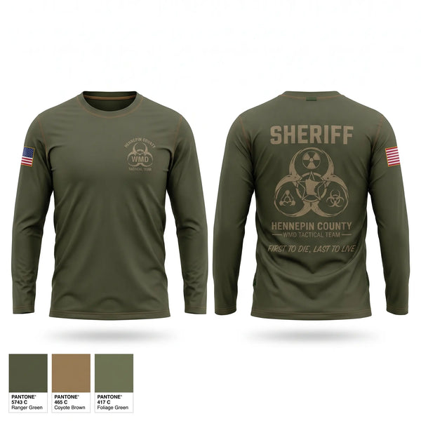 Long Sleeve Performance Shirt, Hennepin County WMD Tactical Team, Police, Teamtime, Team time, sublimation, custom sports apparel, team uniforms, spirit wear, spiritwear, sports uniforms, custom shirts, team store, custom team store, fundraiser sports, apparel fundraiser