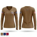 USS CARL M. LEVIN 93540556 Women's Long Sleeve V-neck Shirt - 1
