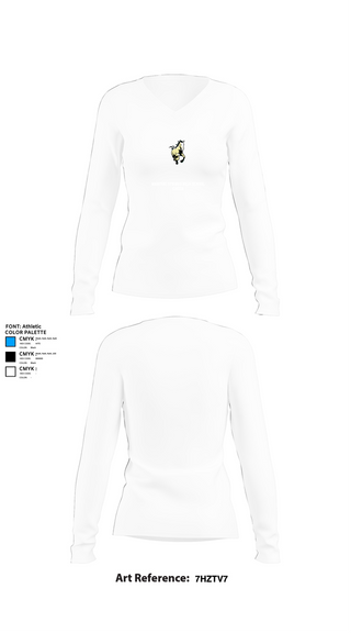 Womens Long Sleeve Vneck Shirt, Manitou Springs High School Cheer, Cheer, Teamtime, Team time, sublimation, custom sports apparel, team uniforms, spirit wear, spiritwear, sports uniforms, custom shirts, team store, custom team store, fundraiser sports, apparel fundraiser