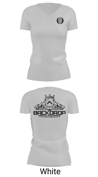 Womens Short Sleeve Vneck Shirt, Backdrop Protection Group, , Teamtime, Team time, sublimation, custom sports apparel, team uniforms, spirit wear, spiritwear, sports uniforms, custom shirts, team store, custom team store, fundraiser sports, apparel fundraiser
