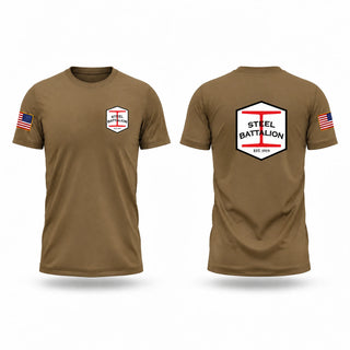 Old School Cotton Feel Shirt, Steel Battalion, Army, Teamtime, Team time, sublimation, custom sports apparel, team uniforms, spirit wear, spiritwear, sports uniforms, custom shirts, team store, custom team store, fundraiser sports, apparel fundraiser