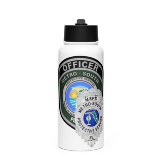 METRO SOUTH PROTECTIVE SERVICE 25947378 Stainless Steel Water Bottle with a Straw Lid