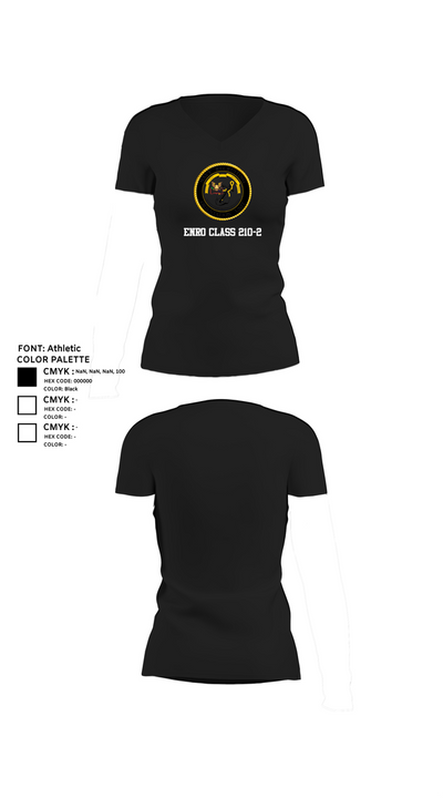 ENRO CLASS 210-2 84674028 Women's Short Sleeve V-neck Shirt - 23