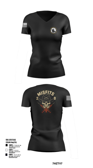 Womens Short Sleeve Vneck Shirt, 2-8 Cav, HHC, Medic Platoon, , Teamtime, Team time, sublimation, custom sports apparel, team uniforms, spirit wear, spiritwear, sports uniforms, custom shirts, team store, custom team store, fundraiser sports, apparel fundraiser