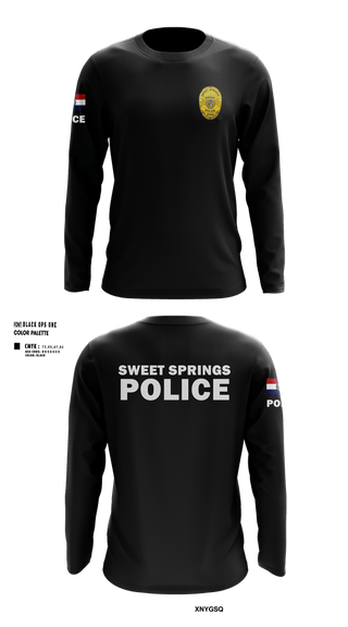Long Sleeve Performance Shirt, Sweet Springs, Police, Teamtime, Team time, sublimation, custom sports apparel, team uniforms, spirit wear, spiritwear, sports uniforms, custom shirts, team store, custom team store, fundraiser sports, apparel fundraiser