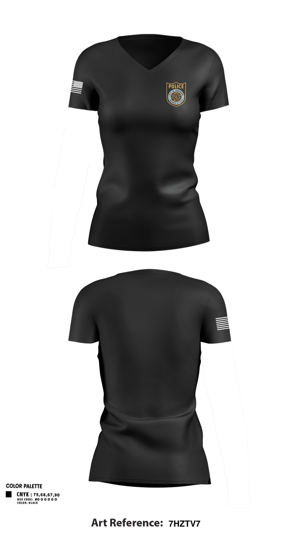 Womens Short Sleeve Vneck Shirt, POLICE, Police, Teamtime, Team time, sublimation, custom sports apparel, team uniforms, spirit wear, spiritwear, sports uniforms, custom shirts, team store, custom team store, fundraiser sports, apparel fundraiser