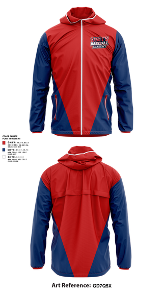Windbreaker, Unity Baseball Academy, Baseball, Teamtime, Team time, sublimation, custom sports apparel, team uniforms, spirit wear, spiritwear, sports uniforms, custom shirts, team store, custom team store, fundraiser sports, apparel fundraiser