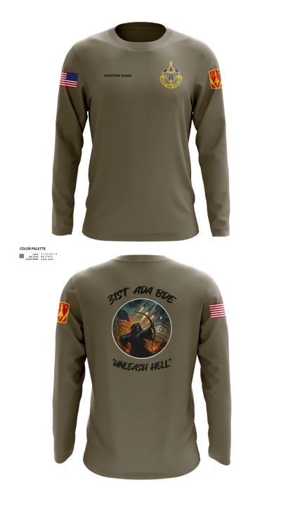 HHB, 31st ADA BDE 93964777 Long Sleeve Performance Shirt 42