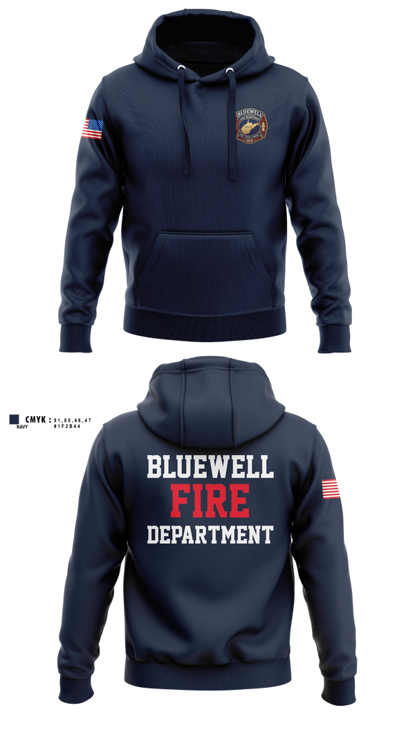 Hoodie, Bluewell Volunteer Fire Department, Fire Department, Teamtime, Team time, sublimation, custom sports apparel, team uniforms, spirit wear, spiritwear, sports uniforms, custom shirts, team store, custom team store, fundraiser sports, apparel fundraiser