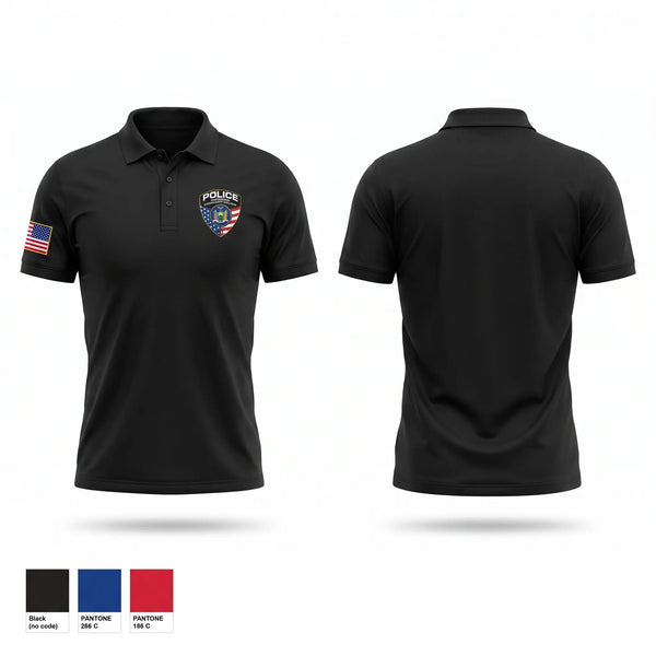 Short Sleeve Performance Polo, Onondaga Community College Campus Police, Police, Teamtime, Team time, sublimation, custom sports apparel, team uniforms, spirit wear, spiritwear, sports uniforms, custom shirts, team store, custom team store, fundraiser sports, apparel fundraiser