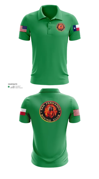 Short Sleeve Performance Polo, San Fernando Boxing Club, Spirit Store, Teamtime, Team time, sublimation, custom sports apparel, team uniforms, spirit wear, spiritwear, sports uniforms, custom shirts, team store, custom team store, fundraiser sports, apparel fundraiser
