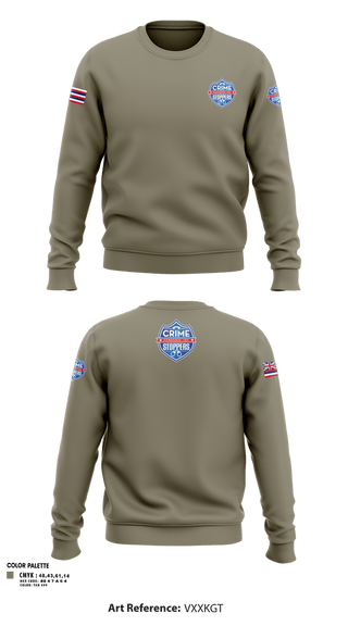 Crew Neck Sweatshirt, CrimeStoppers Honolulu, Police, Teamtime, Team time, sublimation, custom sports apparel, team uniforms, spirit wear, spiritwear, sports uniforms, custom shirts, team store, custom team store, fundraiser sports, apparel fundraiser