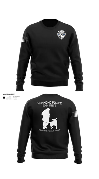 Crew Neck Sweatshirt, Hammond Police K9, Police, Teamtime, Team time, sublimation, custom sports apparel, team uniforms, spirit wear, spiritwear, sports uniforms, custom shirts, team store, custom team store, fundraiser sports, apparel fundraiser