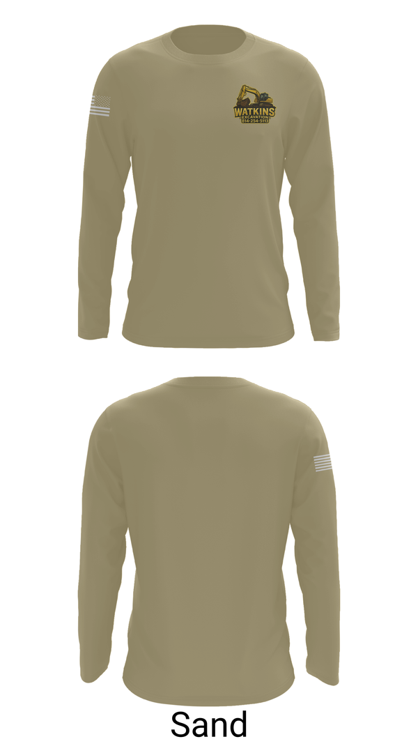 Long Sleeve Performance Shirt, 252 EngineersWatkins Excavation, , Teamtime, Team time, sublimation, custom sports apparel, team uniforms, spirit wear, spiritwear, sports uniforms, custom shirts, team store, custom team store, fundraiser sports, apparel fundraiser