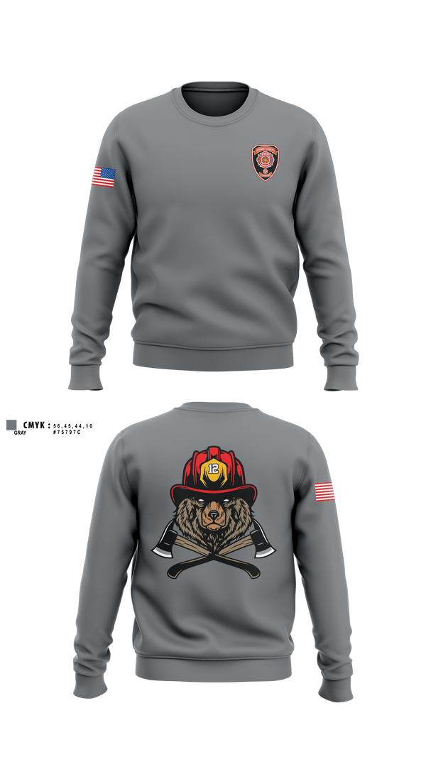 Crew Neck Sweatshirt, Stewart County Fire Rescue, Fire Department, Teamtime, Team time, sublimation, custom sports apparel, team uniforms, spirit wear, spiritwear, sports uniforms, custom shirts, team store, custom team store, fundraiser sports, apparel fundraiser