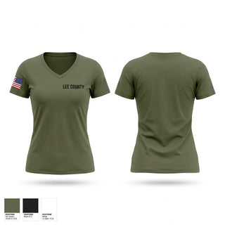 Womens Short Sleeve Vneck Shirt, Lee County, Police, Teamtime, Team time, sublimation, custom sports apparel, team uniforms, spirit wear, spiritwear, sports uniforms, custom shirts, team store, custom team store, fundraiser sports, apparel fundraiser