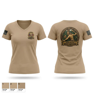 Womens Short Sleeve Vneck Shirt, 402nd CA BN B Co, Army, Teamtime, Team time, sublimation, custom sports apparel, team uniforms, spirit wear, spiritwear, sports uniforms, custom shirts, team store, custom team store, fundraiser sports, apparel fundraiser
