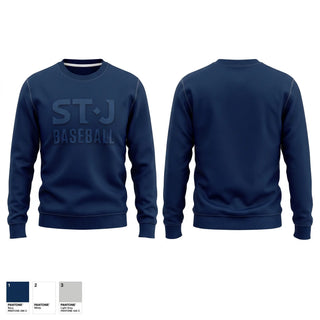Crew Neck Sweatshirt, ST J Baseball, Baseball, Teamtime, Team time, sublimation, custom sports apparel, team uniforms, spirit wear, spiritwear, sports uniforms, custom shirts, team store, custom team store, fundraiser sports, apparel fundraiser