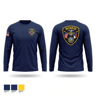 Long Sleeve Performance Shirt, Monroe police department, Police, Teamtime, Team time, sublimation, custom sports apparel, team uniforms, spirit wear, spiritwear, sports uniforms, custom shirts, team store, custom team store, fundraiser sports, apparel fundraiser