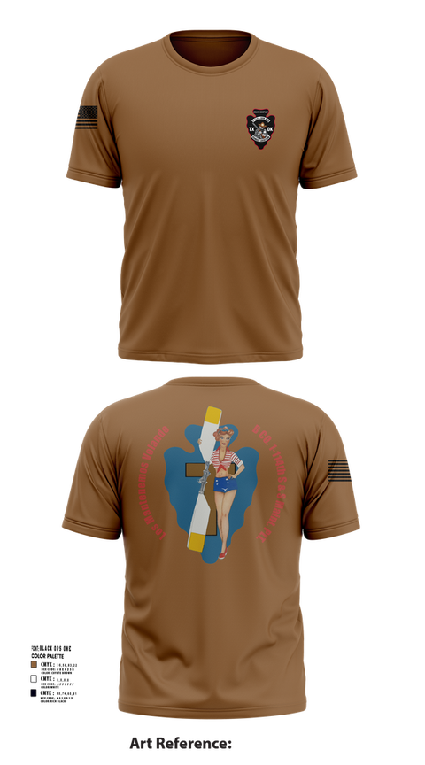 Short Sleeve Performance Shirt, B Co. 1/114th S&S, , Teamtime, Team time, sublimation, custom sports apparel, team uniforms, spirit wear, spiritwear, sports uniforms, custom shirts, team store, custom team store, fundraiser sports, apparel fundraiser