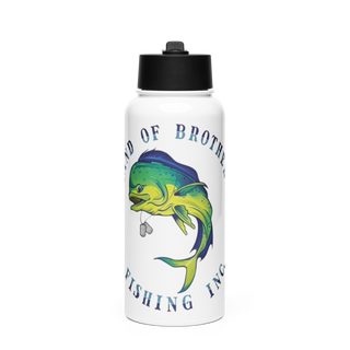 Band of Brothers Fishing 12640804 Stainless Steel Water Bottle with a Straw Lid