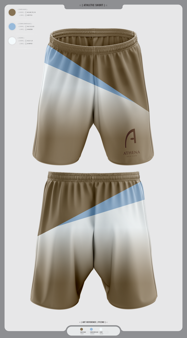 Athletic Shorts With Pockets, Athena Gun Club, , Teamtime, Team time, sublimation, custom sports apparel, team uniforms, spirit wear, spiritwear, sports uniforms, custom shirts, team store, custom team store, fundraiser sports, apparel fundraiser