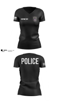 PERRY POLICE DEPARTMENT Women's Short Sleeve V-neck Shirt - 12