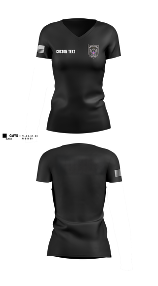 PERRY POLICE DEPARTMENT Women's Short Sleeve V-neck Shirt - 13